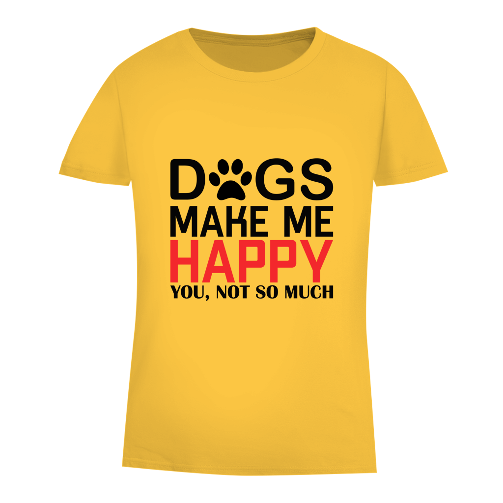 Damen Premium Bio T-Shirt Happy Dog