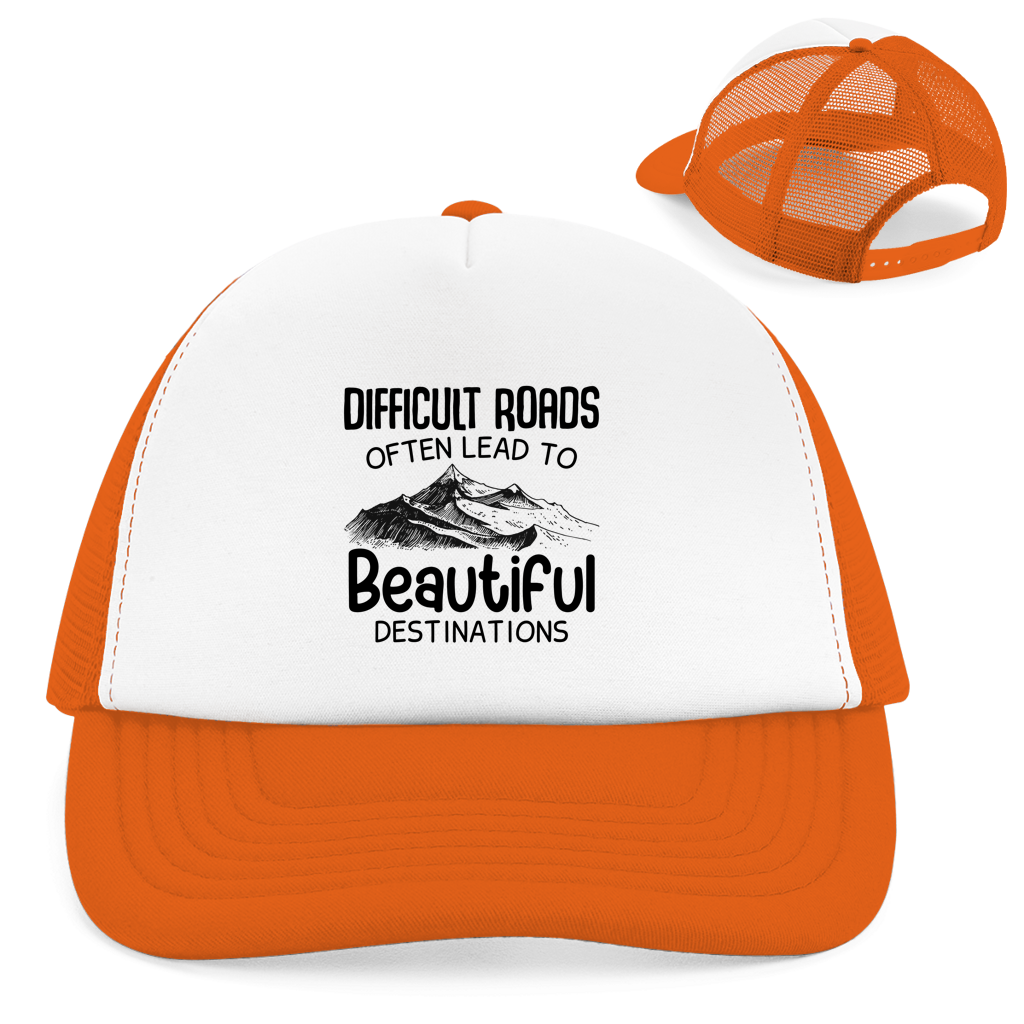 Retro Trucker Cap Difficult Roads