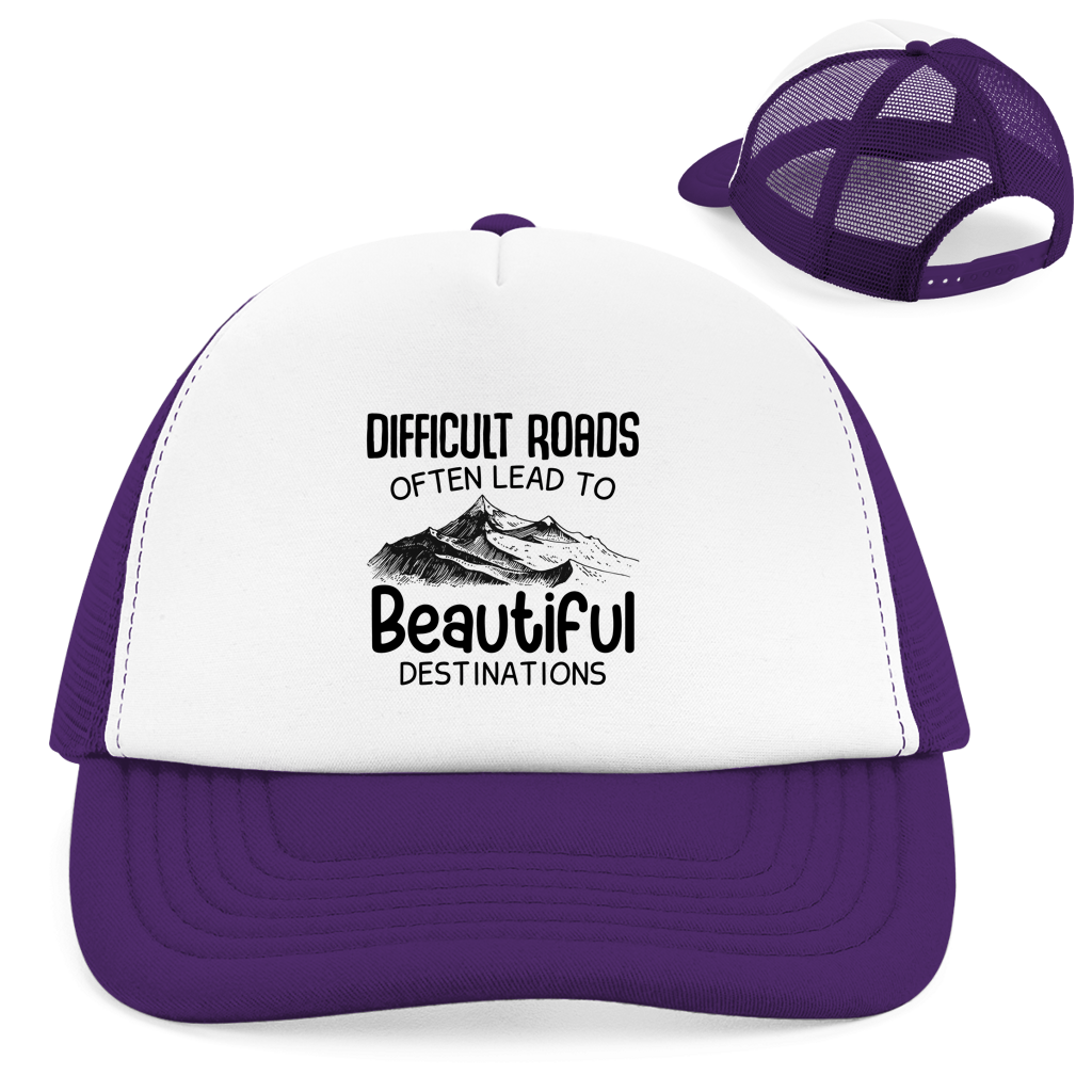Retro Trucker Cap Difficult Roads