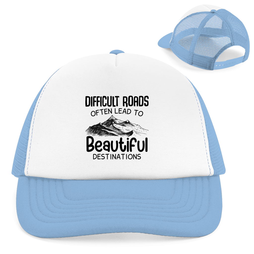 Retro Trucker Cap Difficult Roads