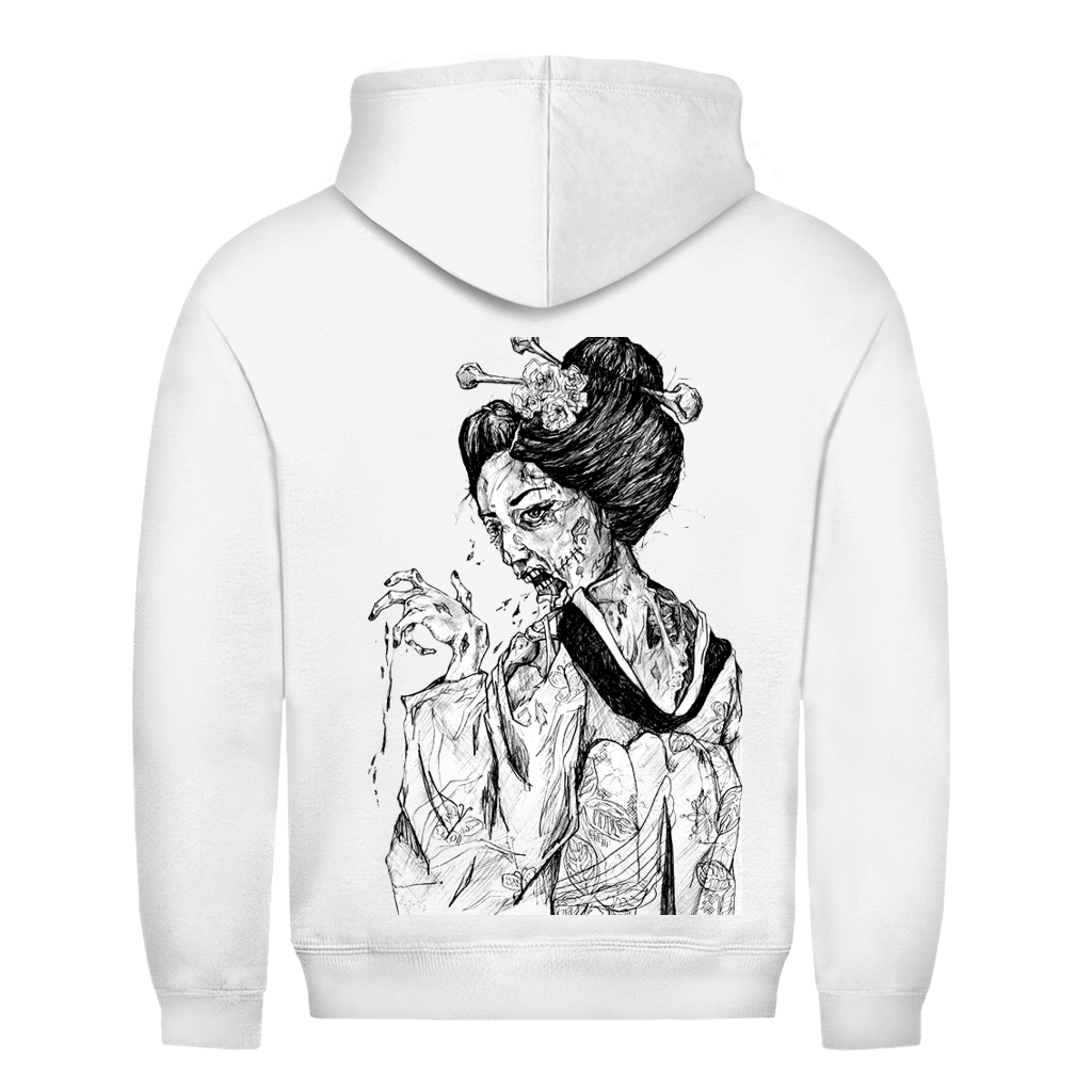 Herren Hoodie Zombie Geisha