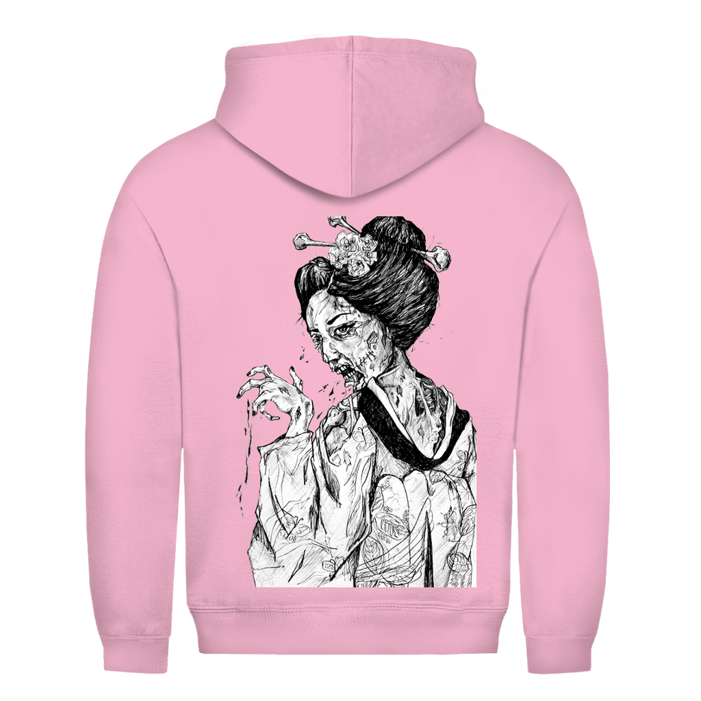 Herren Hoodie Zombie Geisha