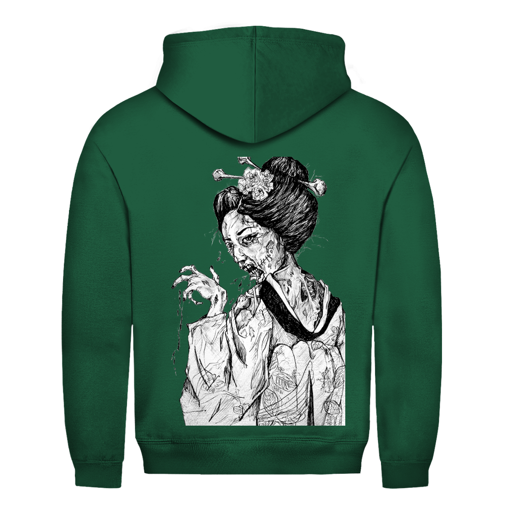 Herren Hoodie Zombie Geisha