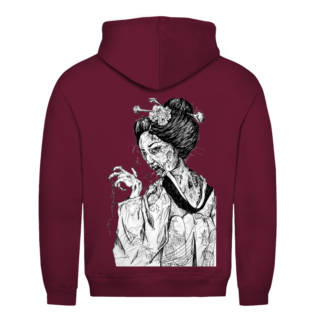 Herren Hoodie Zombie Geisha