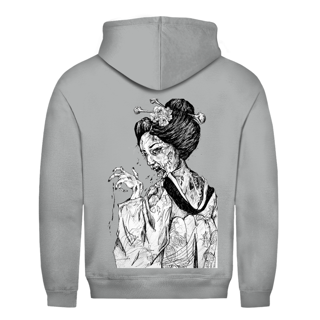 Herren Hoodie Zombie Geisha