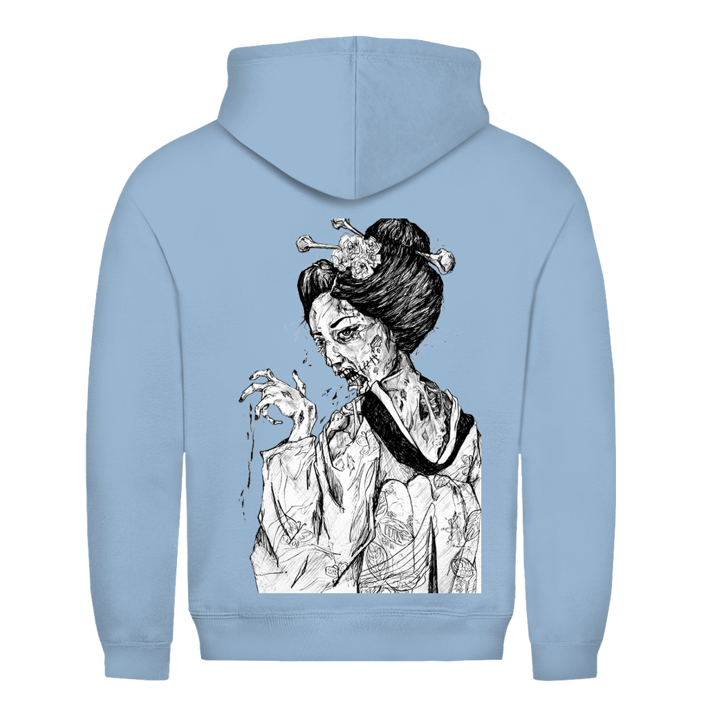 Herren Hoodie Zombie Geisha