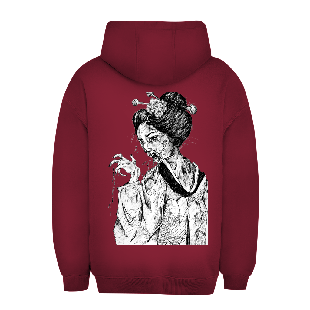 Unisex Oversize Hoodie Zombie Geisha