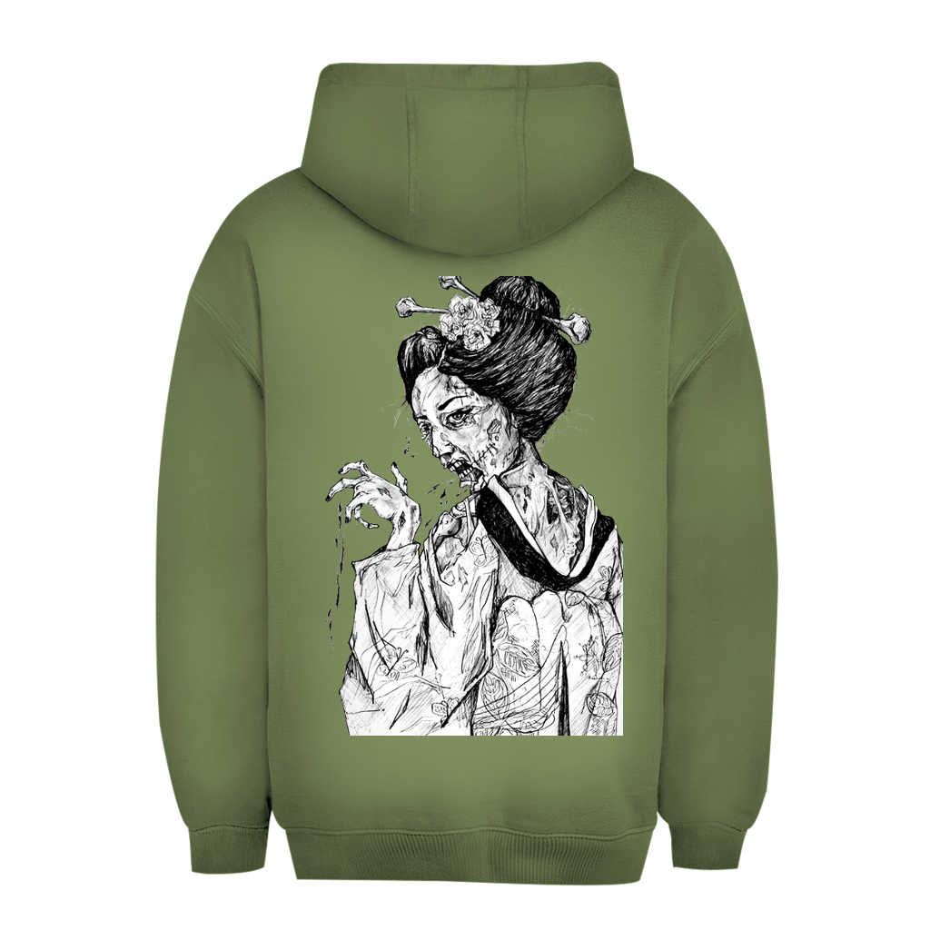 Unisex Oversize Hoodie Zombie Geisha