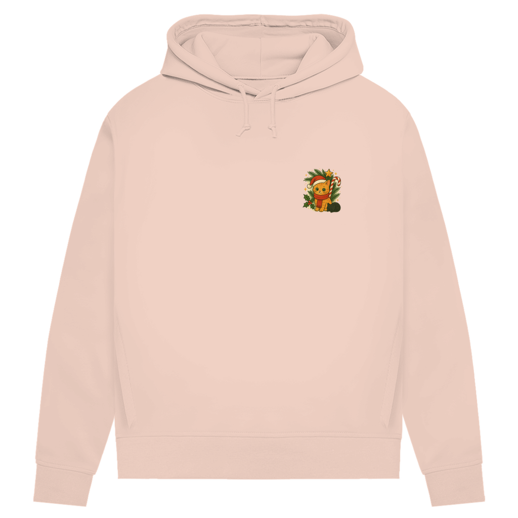 Damen Premium Bio Hoodie Christmas Cat