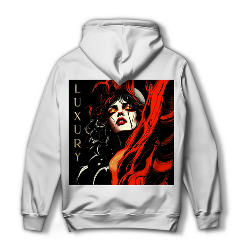 Damen Hoodie Red Luxury