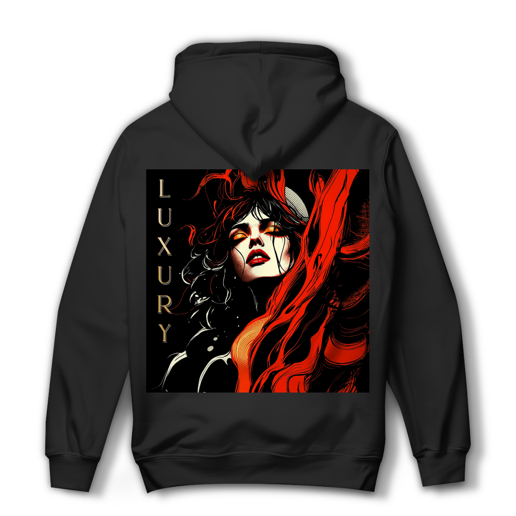 Damen Hoodie Red Luxury